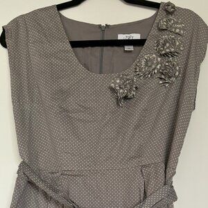 Small pock dots grey dress